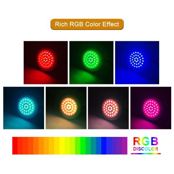 Underwater Swimming Pool Light 12Volt Input ABS Material Waterproof 3in1RGB Color Changing SMD 5050 LED