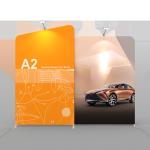 230g Tension Fabric Trade Show Exhibition Display Lightweight Backlit Stand