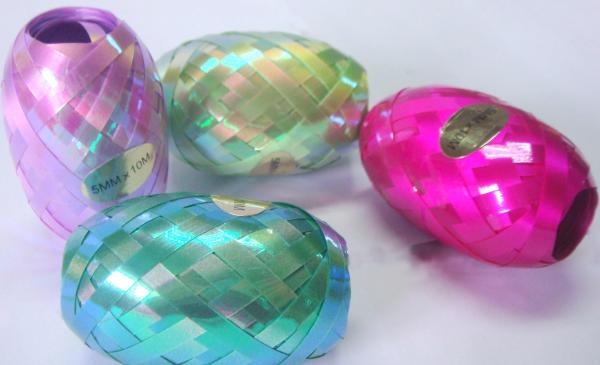Iridescent rainbow 5mm10m Curled Ribbon Egg for Wedding and Valentine's day