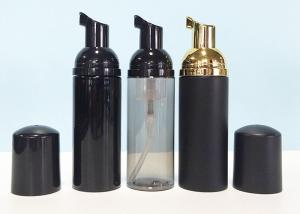 China 50ml 60ml Lash Cleanser Black Travel Size Foam Pump Bottle Anti Leakage wholesale