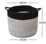 Decorative Custom Woven Cotton Rope Laundry Toys Candy Storage Fabric Container