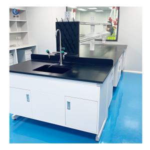 China White All Steel Lab Bench 2 Shelves 4 Drawers For Laboratory wholesale