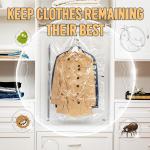 TAILI Hanging Vacuum Storage Bags Space Saver Bags, Set Of 4 (2 Long, 2 Short),