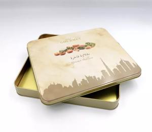China OEM Chocolate Cake Biscuit Metal Tin Box PMS Pantone Printing wholesale