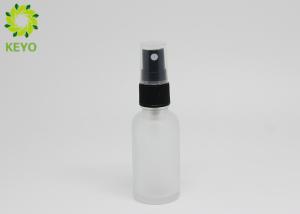 China Cylindrical Frosted Glass Face Mist Bottle 30ml 1 OZ With Plastic Sprayer wholesale