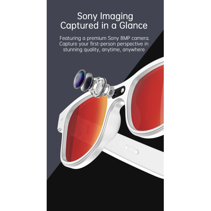 G3 AI Smart Glass With 8MP HD Camera Microphone Speakers