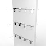 POP Sock Display Stand Double Sided Wooden Retail Sock Display Rack For Clothes