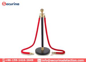 China Stainless Steel Crowd Control Stanchions And Ropes Airport Pole Stanchion Velvet Rope Barrier wholesale