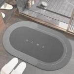 Printing Non-Slip Soft Diatomite Hotel Bathroom Floor Earth Mat Pad for Bathroom