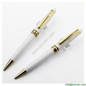 China white color metal gift ball pen, logo printed gift metal ball pen wholesale