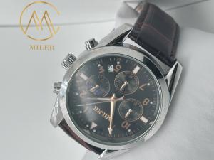 China Factory Stylish Quartz Light Watch Waterproof Leather Watch With Date Display wholesale