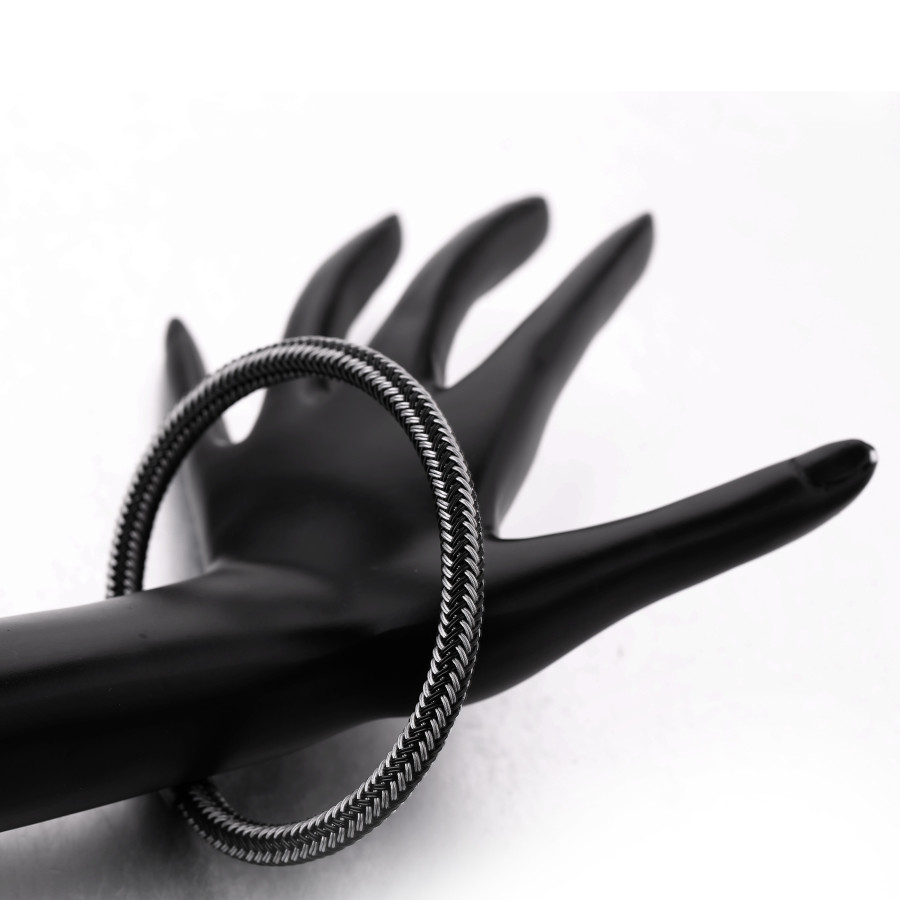 Wholesale custom body jewelry stainless steel mens leather bracelet