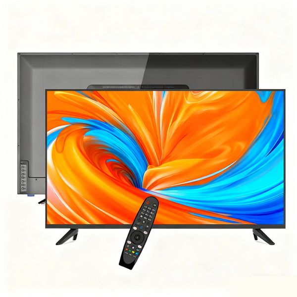 Custom Logo Printing Complete Set Assembly Service WiFi Internet Smart LED Television Household Commercial 24 to 100 Inch Size LCD 2K4K TV