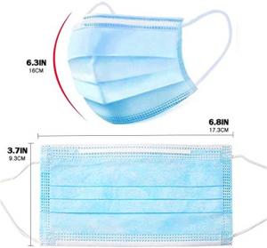 China Medical 3 Ply Disposable Face Mask Protective Respirator FDA CE ISO Approved wholesale