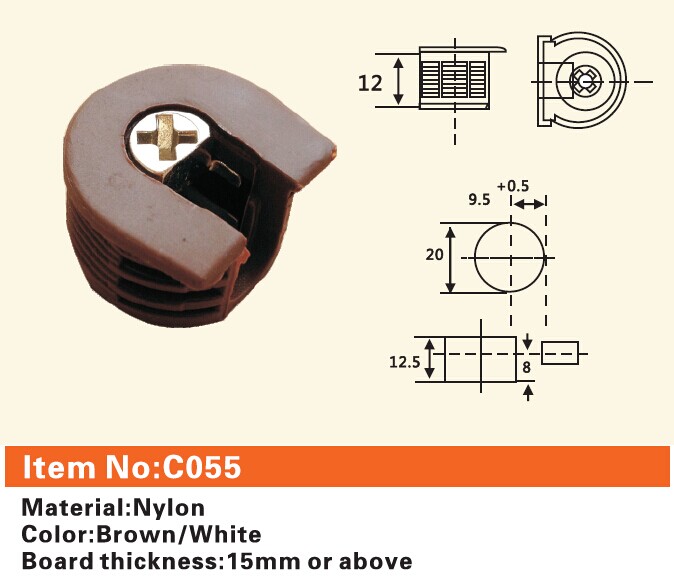 C055 Furniture connecting fittings:Cam connectors