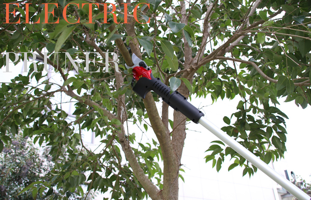 Swansoft 30mm garden long handle branch cutting tools electric pruning shears for durian tree