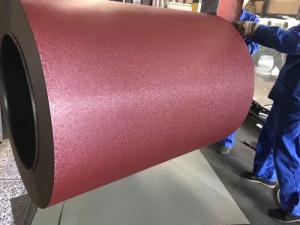 China Matt/Wrinkled surface color coated steel coil for constructionral6005,ral3005 and so on wholesale
