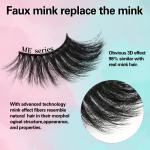 Natural Looking 3D Faux Mink Eyelashes 16mm Cruelty Free Lashes For Sian Eyes