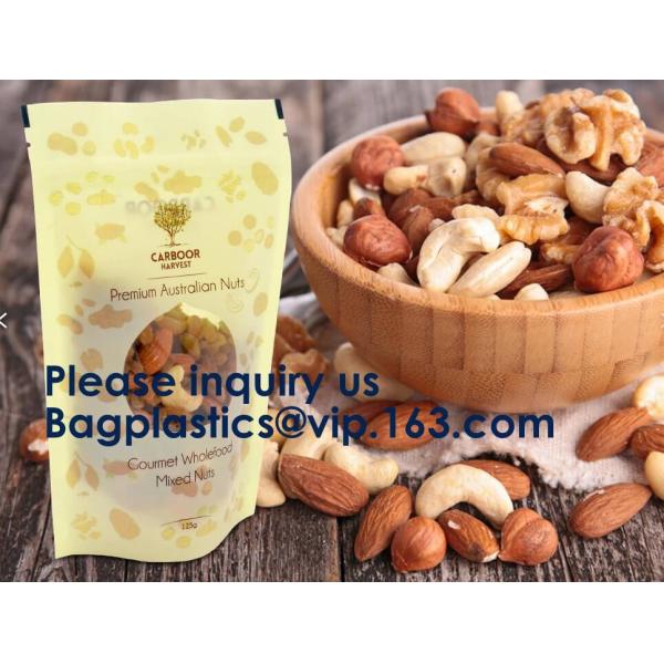 Custom Print Biodegradable Foil Packaging Soft Zipper Stand Up Bottom Gusset Plastic Drinking Pouches Bags With Straws