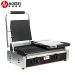 Commercial Electric Cast Iron Contact Sandwich Panini Press Maker Grill Griddle