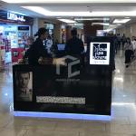 3000*3000 Glass Jewellery Display Cabinet Kiosk 110cm High Stick Veneer