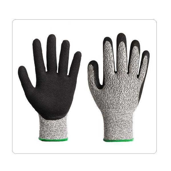 General Maintenance ANSI A4 Cut Resistant Safety Gloves With Sandy Nitrile