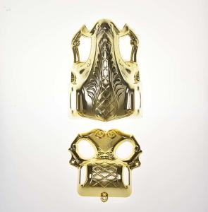 China Wraped Coffin Decoration Corner 4# Gold Color Free Samples BV Approved wholesale