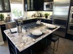 Modern Stone Slab Countertop Kitchen Designs White Rose Granite Countertop