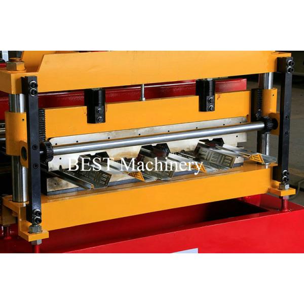 Hydraulic Press Logo Steel Decking Sheet Floor Roll Forming Machine PLC Control System