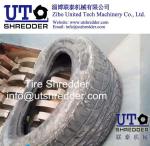 automatic car tire shredder/ truck tyre shredder, waste tire shredder, double