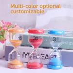 Colorful Plastic Sand Timer Clock 2 3 5 10 15 30 Min Kids Game Hourglass