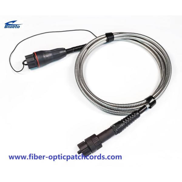 Waterproof FTTA Fiber Optic Patch Cord Armored Fullaxs To ODVA LC 2 core