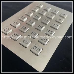 China 4x6 matrix Backlit Vandal Resistant Keyboard 24 Key Digital Metal Keyboard wholesale