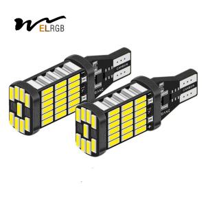 China No Error 4014 45SMD 6000K Auto Bcakup Reverse Lamp Car Tail Brake Bulbs Canbus WY16W W16W T15 Led Light Bulb wholesale
