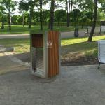 H800MM 10.5gal Outdoor Patio Trash Can With Ashtray