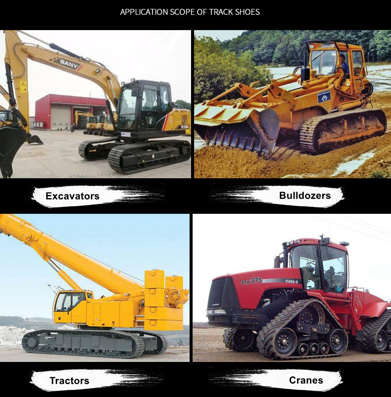 High Quality Rubber Crawler Excav Track Pad Rubber/Board Polyurethane Grousers Shoes for Excavator Undercarriage Parts