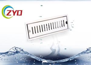 China Rectangle Fold Edge Bathroom Floor Drain Durable 316 Stainless Steel Material wholesale