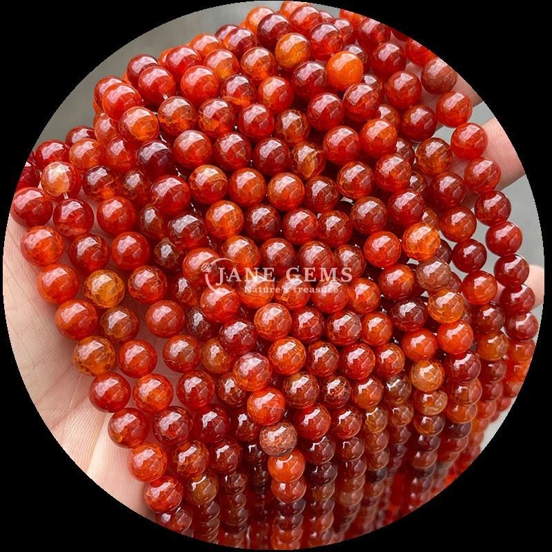 Gemstone Round Shape Multi-color Agate Beads for DIY Jewelry Earrings