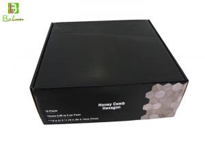 China Corrugated Cardboard Display Packaging Food  , Black Flat Pack Cardboard Boxes wholesale