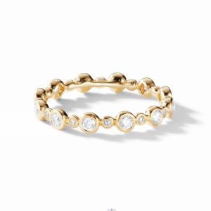 China Classics Zircon Eternity Band Gold Plated Jewelry US Size 10 Clear CZ Ring wholesale