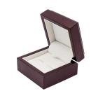 Custom Logo Cufflink Gift Box leather / wooden Material Stamping Printing