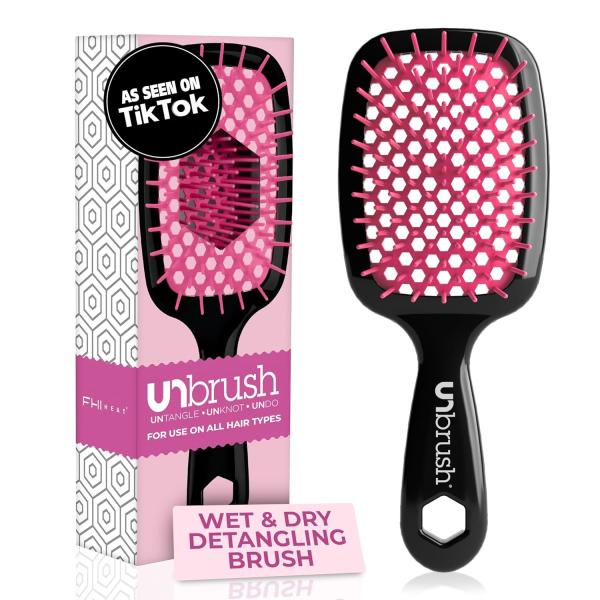 Lightweight UNbrush Detangling Heat FHI Hair Brush Pain Free DuoFlex Anti Static