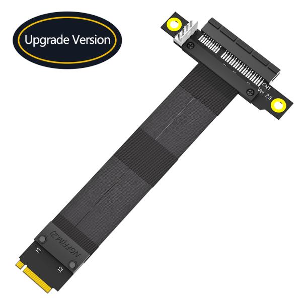 M.2 NGFF to PCIe 3.0 X4 Extension Cable 20cm Black