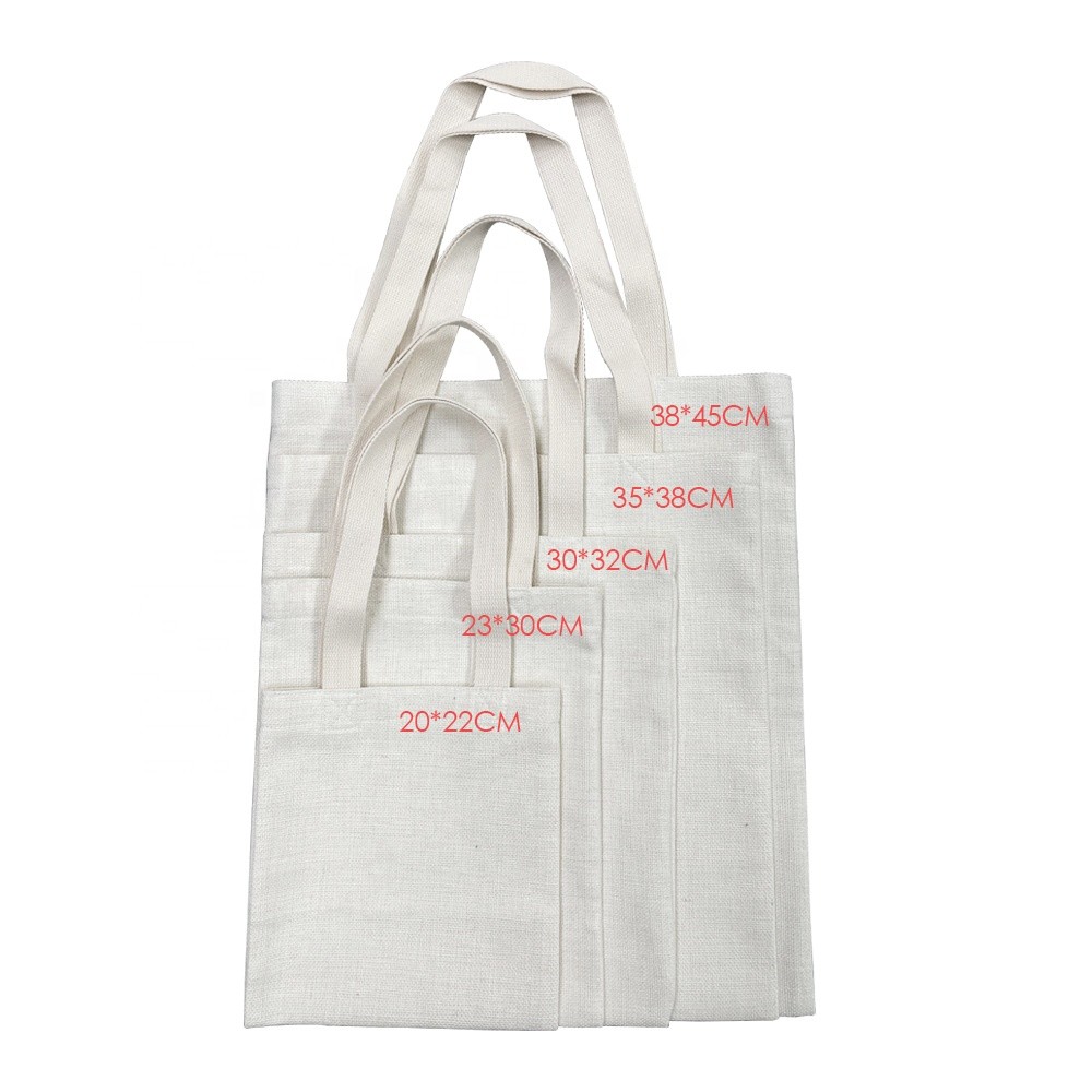 DIY Eco Friendly Linen Sublimation Tote Bags Blanks For Sublimation Printing