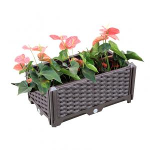 China Manufacturer rattan multifunctional plastic planting box roof garden balcony vegetable planting box outdoor combined flo on sale