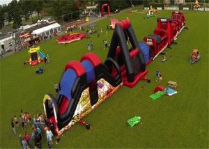 China Outdoor Inflatable Obstacle Course , Full Challenge Adult Outdoor Obstacle Course wholesale