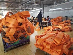 China polyester Flat woven webbing sling 3Ton,Manufactuere of the lifting sling &amp; ratchet tie down wholesale
