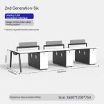 Staff Office Desk and Chair Combination Table Modern Design for Six People in