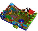 Commercial Bounce House With Climbing Wall UV Resistant Plato Material