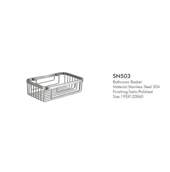 304 Stainless Steel Shower Baskets Bathroom Accessories Polished Style